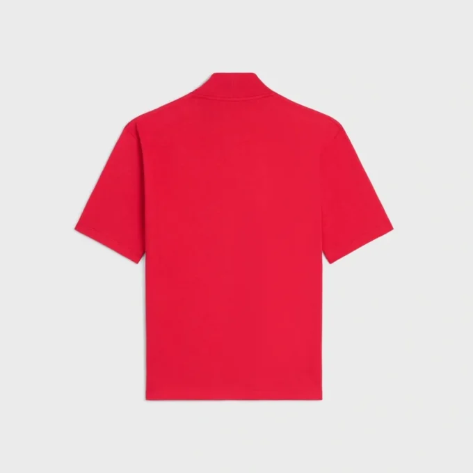 Mock Neck T-Shirt in Cotton Jersey Mock Neck T-Shirt in Cotton Jersey