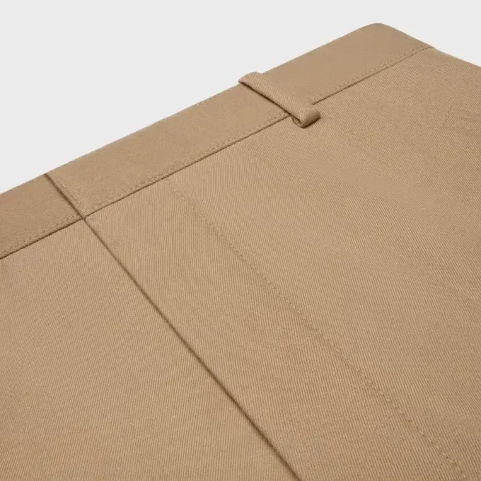 Montauk Cropped Trousers in Cotton and Wool Gabardine Montauk Cropped Trousers in Cotton and Wool Gabardine