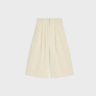Montauk Cropped Trousers in Diagonal Wool