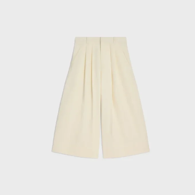 Montauk Cropped Trousers in Diagonal Wool Montauk Cropped Trousers in Diagonal Wool