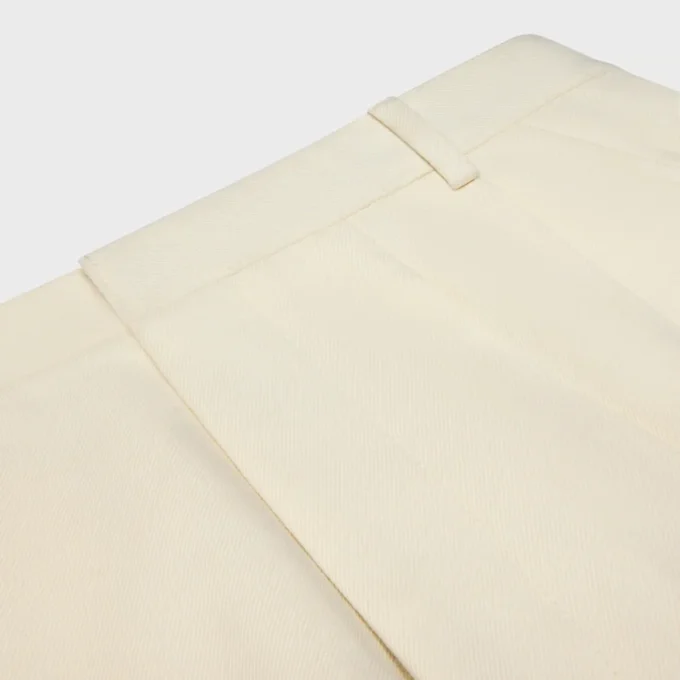 Montauk Cropped Trousers in Diagonal Wool Montauk Cropped Trousers in Diagonal Wool