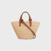 Nano Supple Celine Classic Panier in Raffia and Calfskin Nano Supple Celine Classic Panier in Raffia and Calfskin