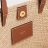 Nano Supple Celine Classic Panier in Raffia and Calfskin Nano Supple Celine Classic Panier in Raffia and Calfskin