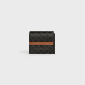 Origami Card Holder in Triomphe Canvas and Lambskin