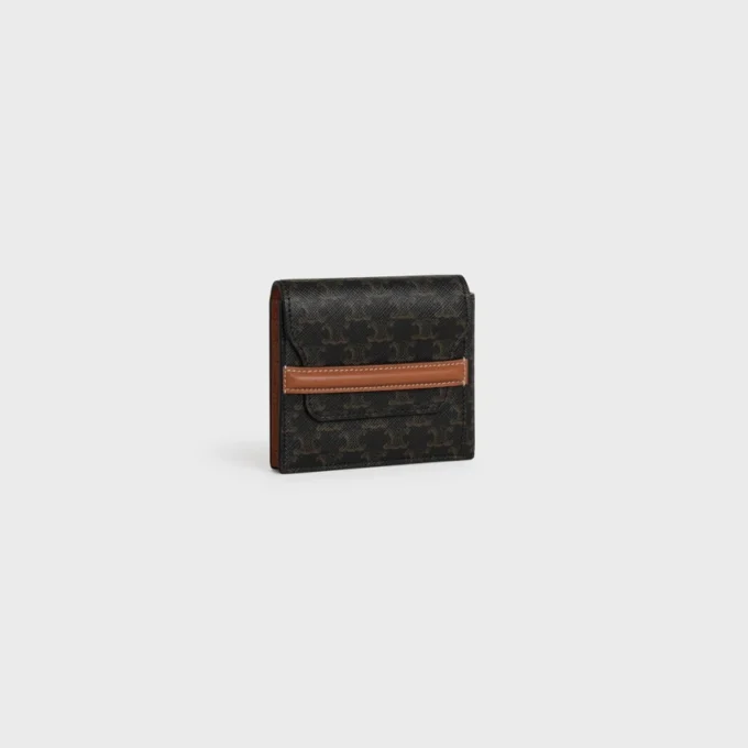 Origami Card Holder in Triomphe Canvas and Lambskin Origami Card Holder in Triomphe Canvas and Lambskin