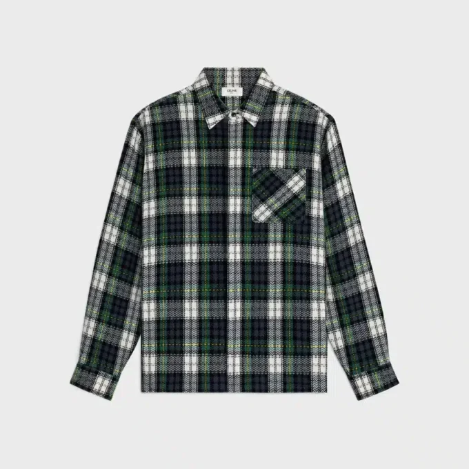 Overshirt in Tartan Cashmere