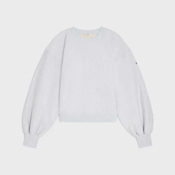 Oversized Crewneck Sweater in Cotton Fleece Oversized Crewneck Sweater in Cotton Fleece