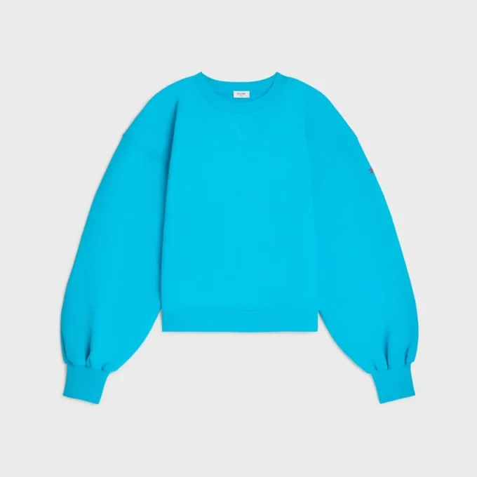 Oversized Crewneck Sweater in Cotton Fleece Oversized Crewneck Sweater in Cotton Fleece