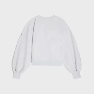 Oversized Crewneck Sweater in Cotton Fleece