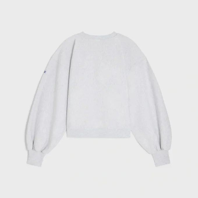 Oversized Crewneck Sweater in Cotton Fleece Oversized Crewneck Sweater in Cotton Fleece