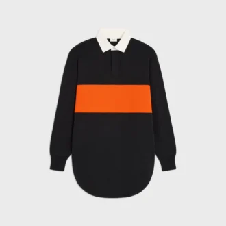 Oversized Polo Sweater in Wool Oversized Polo Sweater in Wool