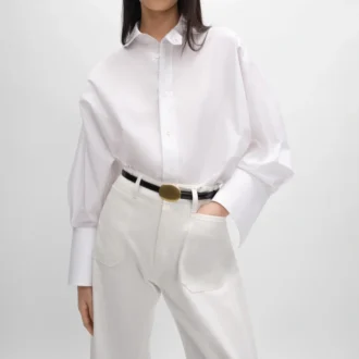 Oversized Shirt in Cotton Poplin