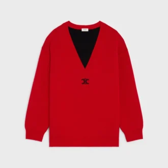 Oversized V-Neck Sweater in Cashmere