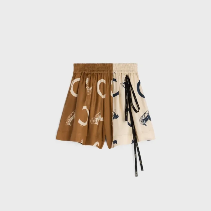 Pajama Shorts in Silk Twill Pajama Shorts in Silk Twill
