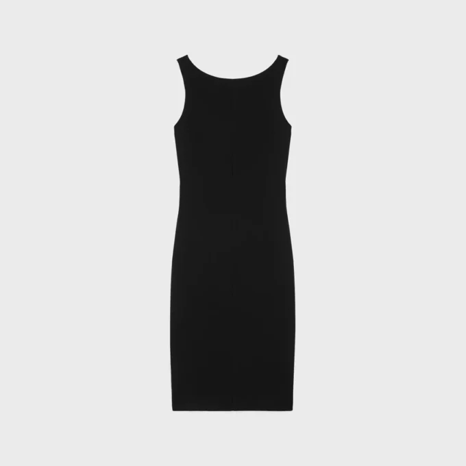 Pencil Dress in Gauffered Double Wool