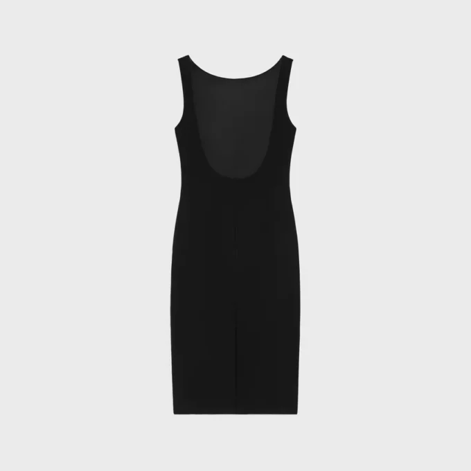 Pencil Dress in Gauffered Double Wool