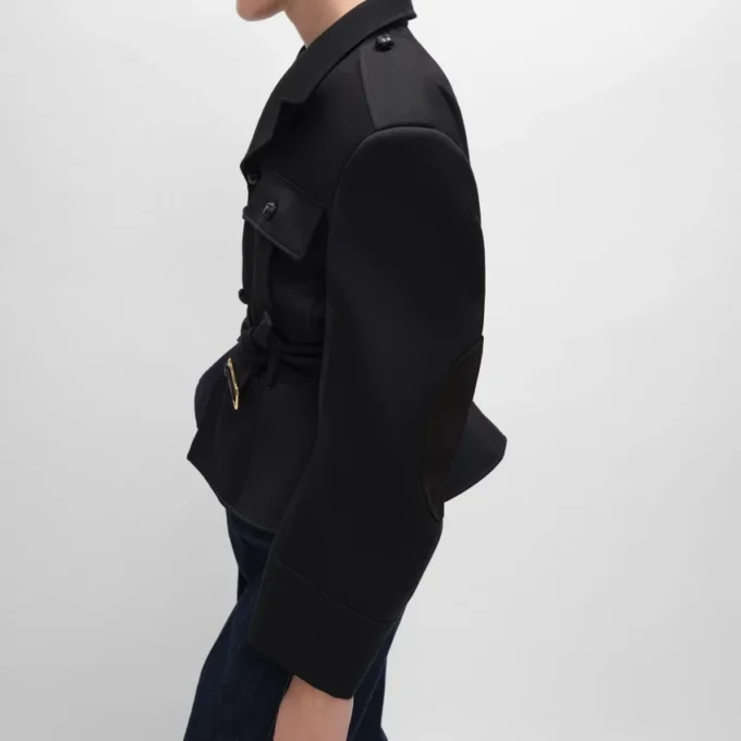 Peplum Jacket in Wool Gabardine Peplum Jacket in Wool Gabardine