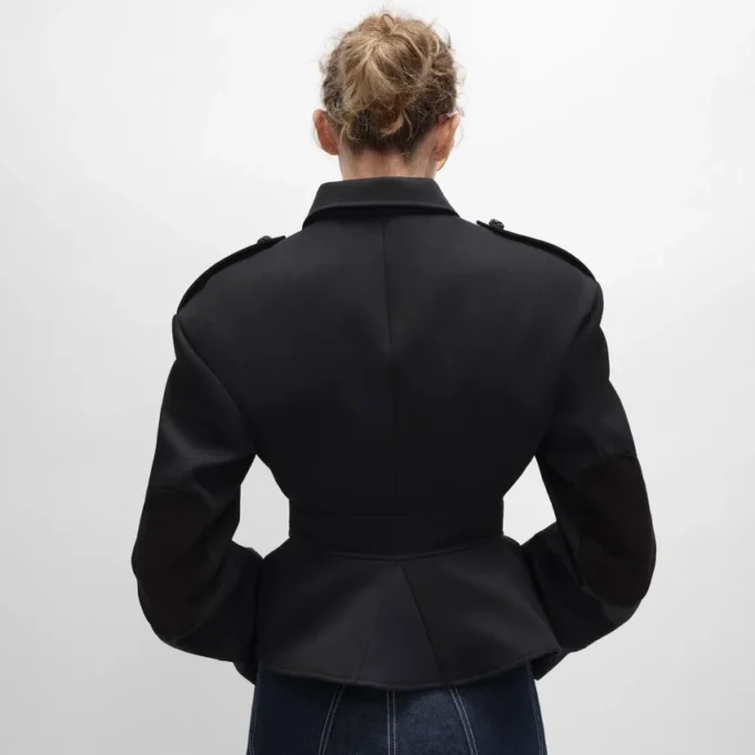 Peplum Jacket in Wool Gabardine Peplum Jacket in Wool Gabardine