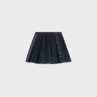 Peplum Skirt in Lightweight Cotton Denim