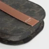 Phone Pouch with Flap in Triomphe Canvas and Calfskin Phone Pouch with Flap in Triomphe Canvas and Calfskin