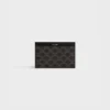 Plain Card Holder in Triomphe Canvas and Calfskin Plain Card Holder in Triomphe Canvas and Calfskin