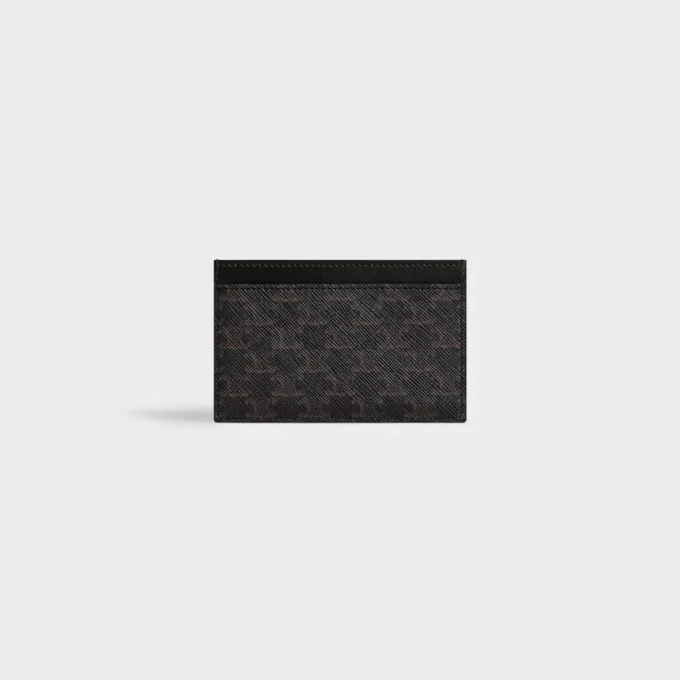 Plain Card Holder in Triomphe Canvas and Calfskin Plain Card Holder in Triomphe Canvas and Calfskin