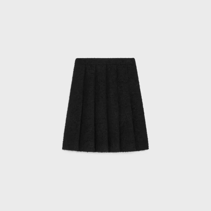 Pleated Skirt in Bouclette Natta