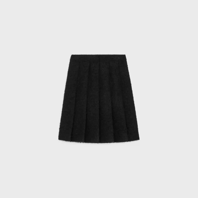 Pleated Skirt in Bouclette Natta