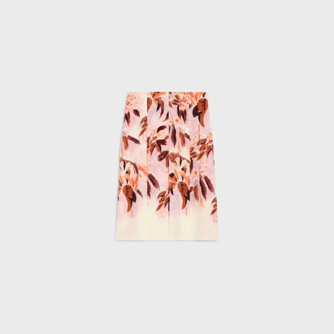 Pleated Skirt in Crepe De Chine Pleated Skirt in Crepe De Chine
