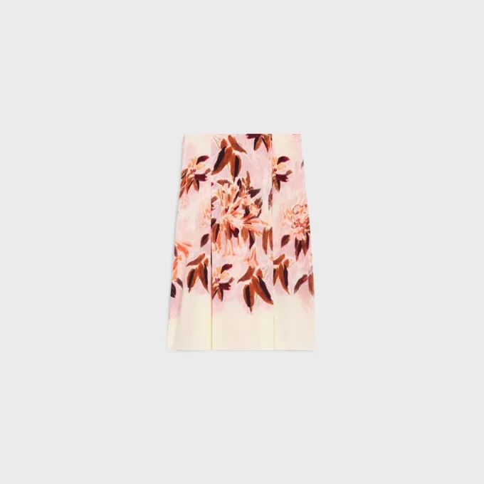 Pleated Skirt in Crepe De Chine Pleated Skirt in Crepe De Chine