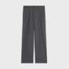 Pleated Trousers in Cashmere Canvas Pleated Trousers in Cashmere Canvas