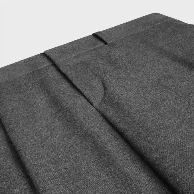 Pleated Trousers in Cashmere Canvas Pleated Trousers in Cashmere Canvas