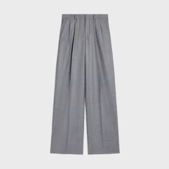Pleated Trousers in Cashmere Flannel