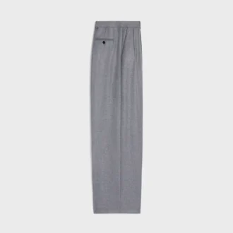 Pleated Trousers in Cashmere Flannel
