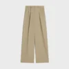 Pleated Trousers in Cotton and Wool Gabardine Pleated Trousers in Cotton and Wool Gabardine