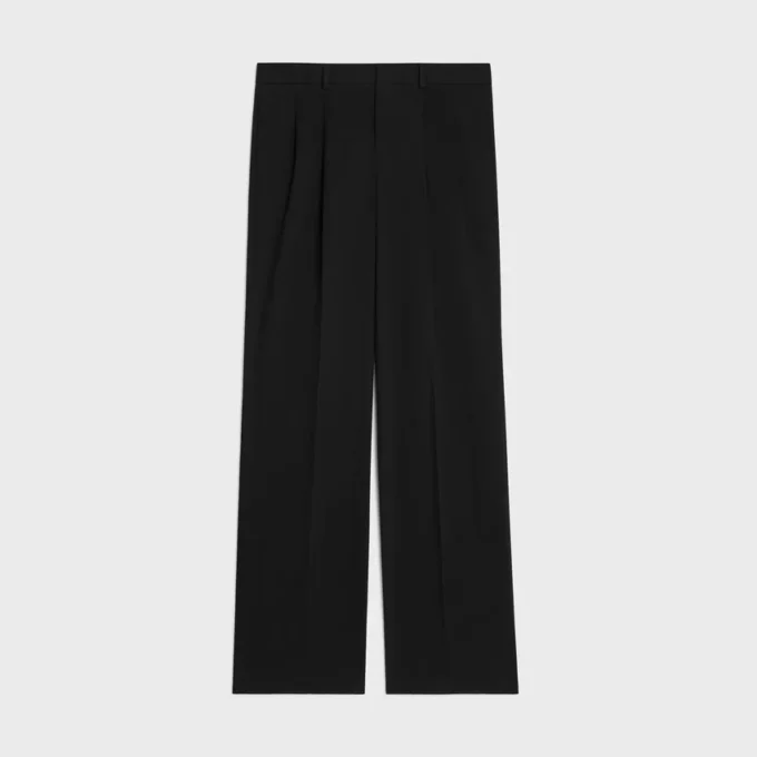 Pleated Trousers in Cotton Canvas Pleated Trousers in Cotton Canvas