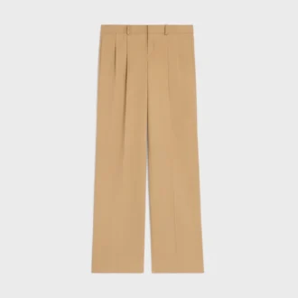 Pleated Trousers in Cotton Canvas