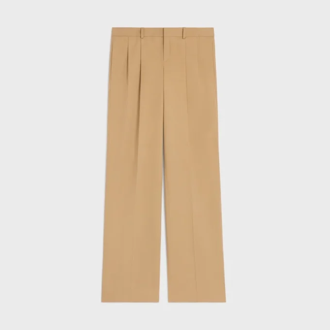 Pleated Trousers in Cotton Canvas Pleated Trousers in Cotton Canvas