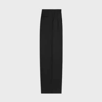 Pleated Trousers in Light Wool Gabardine