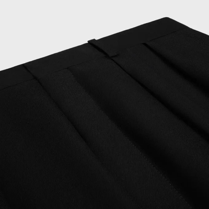 Pleated Trousers in Wool Gabardine Pleated Trousers in Wool Gabardine