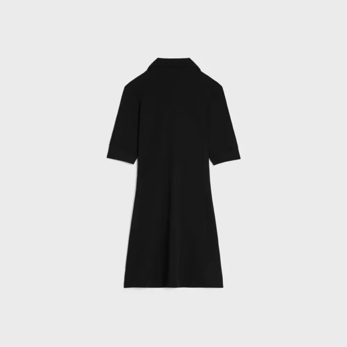 Polo Mini Dress in Ribbed Cotton Polo Mini Dress in Ribbed Cotton