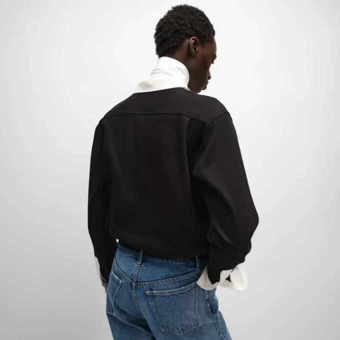 Polo Shirt in Ribbed Cotton Jersey Polo Shirt in Ribbed Cotton Jersey