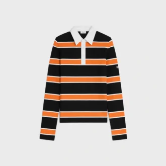 Polo Shirt in Striped Cotton Jersey