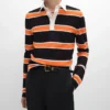 Polo Shirt in Striped Cotton Jersey Polo Shirt in Striped Cotton Jersey