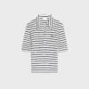 Polo Shirt in Striped Silk Jersey Polo Shirt in Striped Silk Jersey