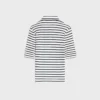 Polo Shirt in Striped Silk Jersey Polo Shirt in Striped Silk Jersey