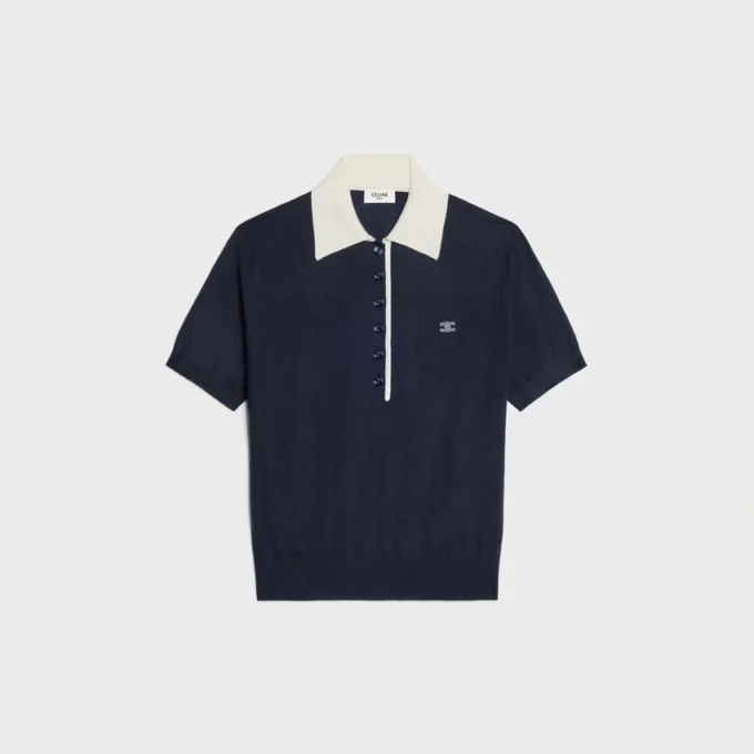 Polo Sweater in Fine Cashmere Silk Polo Sweater in Fine Cashmere Silk