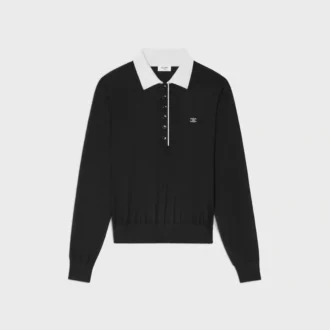 Polo Sweater in Fine Cashmere Silk