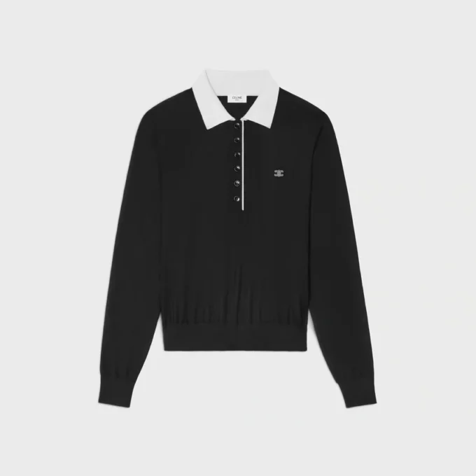 Polo Sweater in Fine Cashmere Silk Polo Sweater in Fine Cashmere Silk