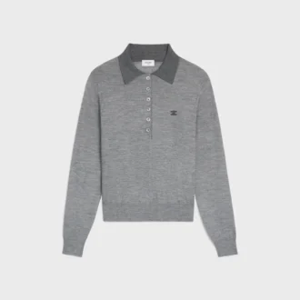 Polo Sweater in Fine Cashmere Silk